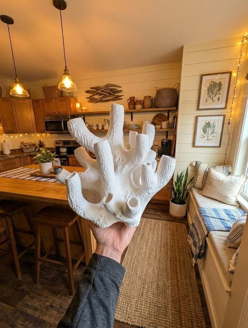 Coral Lamp | Coastal Table Lamp | Beach House Decor | Ocean Night Light | Reef Lamp | 3D Printed Lamp | Nautical Decor | Sea Decor Gift