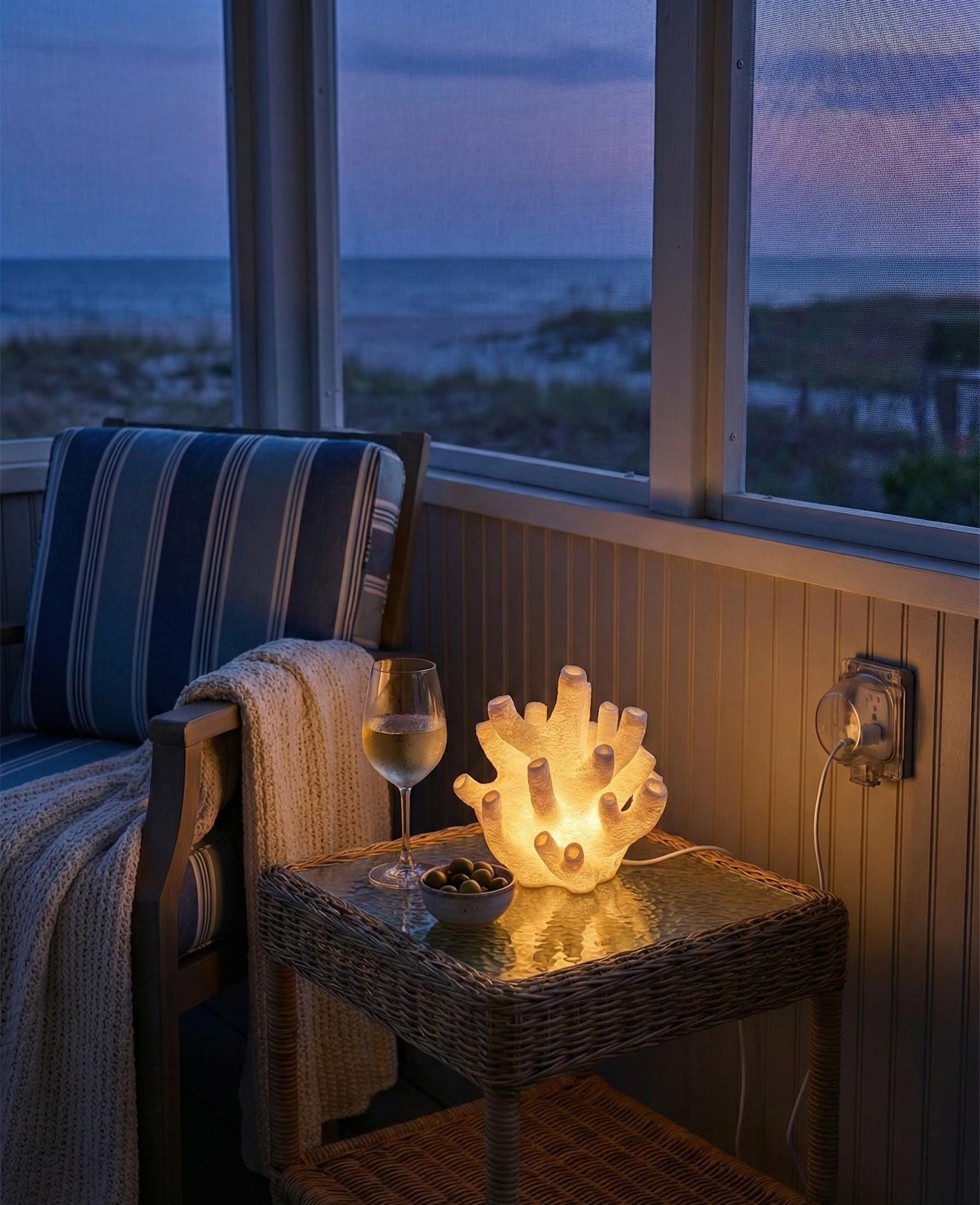 Coral Reef Lamp | Coastal Table Lamp | Beach House Decor | Ocean Night Light | Reef Sculpture | Nautical Decor | Sea Decor Gift