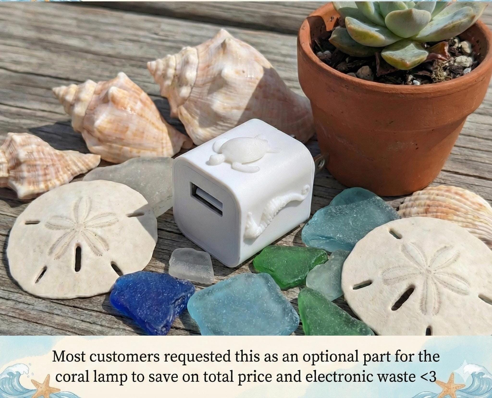 Coral Lamp | Coastal Table Lamp | Beach House Decor | Ocean Night Light | Reef Lamp | 3D Printed Lamp | Nautical Decor | Sea Decor Gift