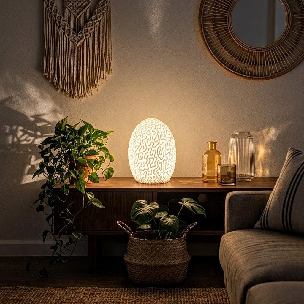 Brain Coral Lamp by Ocean Home Studio, photo 2