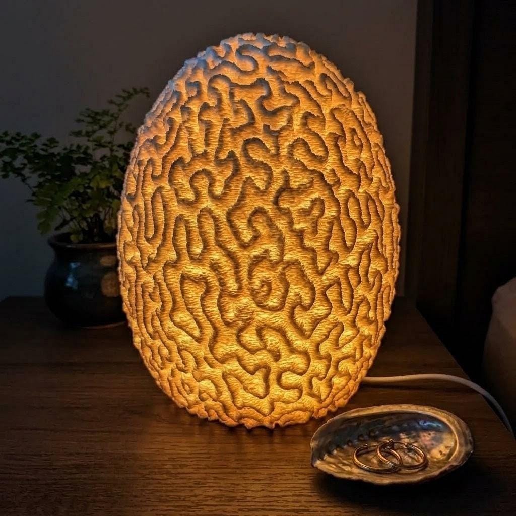 Brain Coral Lamp by Ocean Home Studio, photo 1
