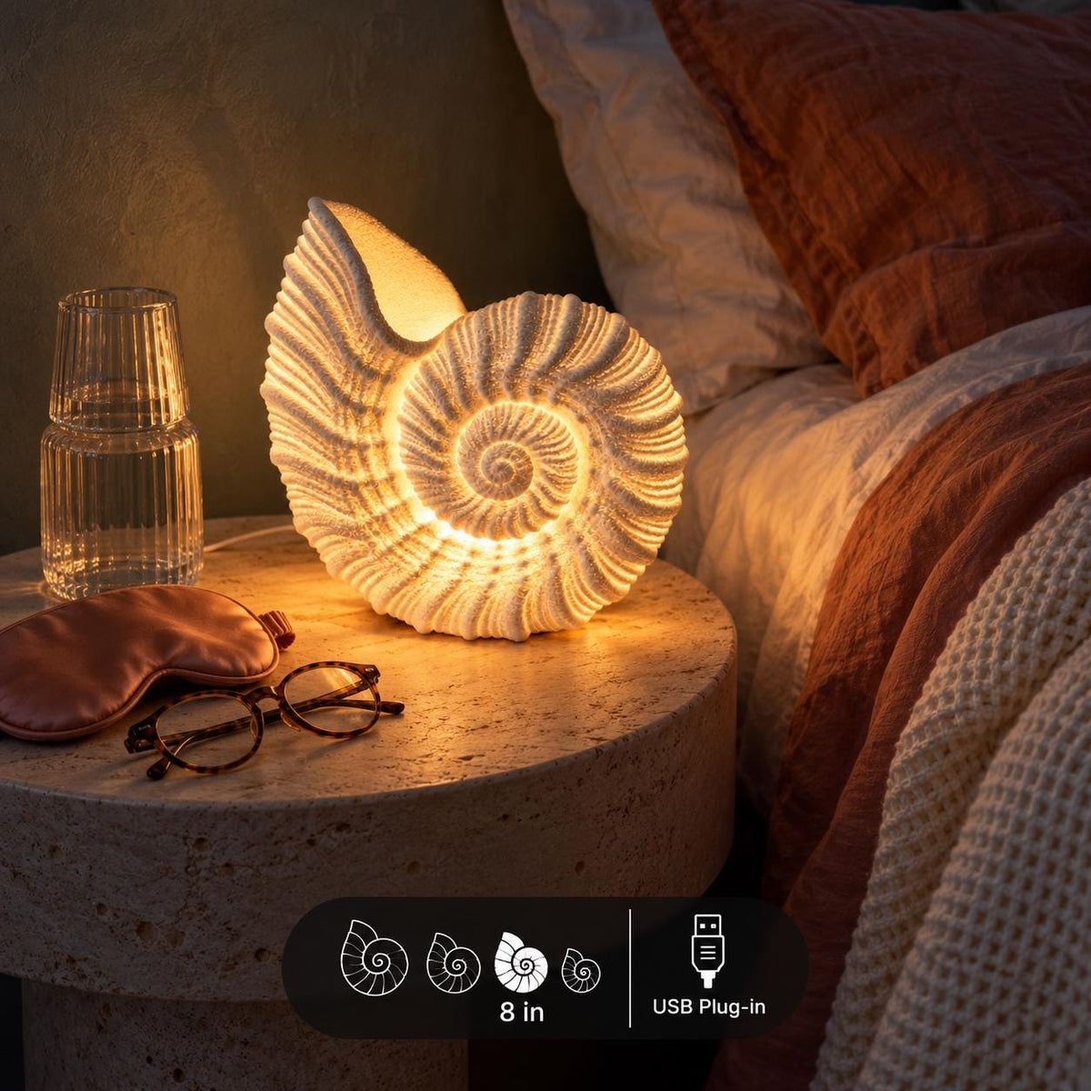 Nautilus Shell Lamp by Ocean Home Studio, photo 4