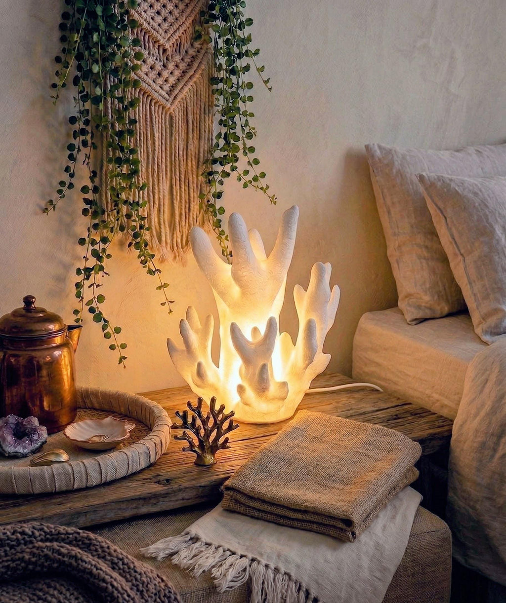 Boho Coral Lamp by Ocean Home Studio, photo 1