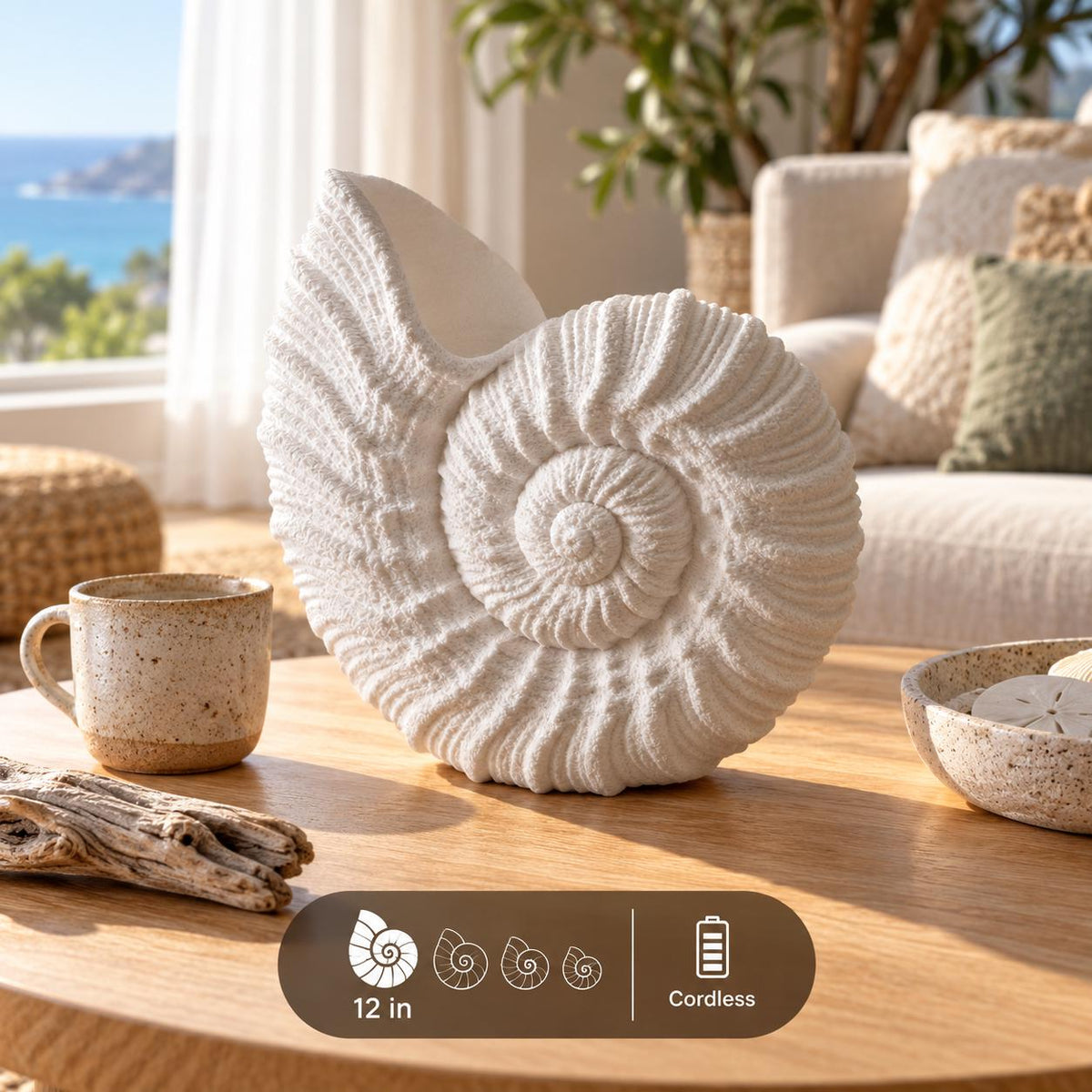 Nautilus Shell Lamp by Ocean Home Studio, photo 2